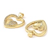 Rack Plating Brass Micro Pave Clear Cubic Zirconia Pendants KK-M253-05G-2