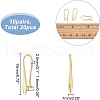 BENECREAT 10 Pair Brass Earring Hooks KK-BC0010-62-2