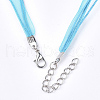 Waxed Cord and Organza Ribbon Necklace Making NCOR-T002-274-3