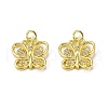Brass Micro Pave Cubic Zirconia Charms KK-E068-VB284-2