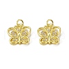 Brass Micro Pave Cubic Zirconia Charms KK-E068-VB284-2