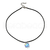 Waxed Cord Necklaces NJEW-P310-11P-01-2