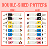 PU Leather & Cotton Name Marker Keychain AJEW-WH0514-019-3