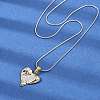 304 Stainless Steel Two Tone Pendant Necklaces for Women NJEW-S445-01F-GP-2