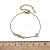 201 Stainless Steel Cable Chain Bracelets BJEW-H205-01D-G-5