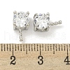 Brass with Cubic Zirconia Peg Bails KK-Q820-01P-3