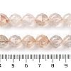 Natural Red Hematoid Quartz/Ferruginous Quartz Beads Strands G-NH0021-A32-02-5