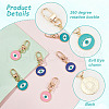 ARRICRAFT 6Pcs Alloy Enamel Keychain HJEW-AR0001-07-4