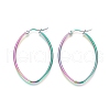 304 Stainless Steel Geometric Hoop Earrings STAS-D171-05C-M-1