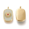 Natural Amazonite & Red Agate Pendants KK-P184-01A-08G-2