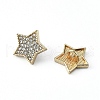 1-Hole Alloy Rhinestone Shank Buttons BUTT-WH0027-16G-2