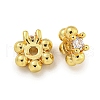 Rack Plating Brass Cubic Zirconia Beads KK-L215-312G-2