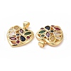 Brass Cubic Zirconia Pendants ZIRC-I062-27G-3