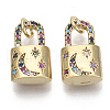 Brass Micro Pave Colorful Cubic Zirconia Pendants KK-S356-035G-NF-1