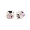 Rack Plating Alloy Enamel European Beads MPDL-N039-172-2