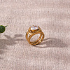 Stainless Steel & Cubic Zirconia Finger Rings FS-WG8A7D9-02-1