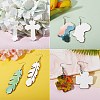 8 Sets 8 Style DIY Sublimation Blank Earring Making Finding Kit DIY-SZ0007-73-5