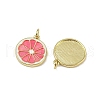 Brass Enamel Pendants KK-H072-14G-01-2