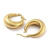 Ion Plating(IP) 304 Stainless Steel Croissant Hoop Earrings for Women EJEW-E288-01G-2