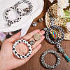 CHGCRAFT 15Pcs 10 Styles Ring & Round Food Grade Silicone Focal Beads SIL-CA0004-53-3