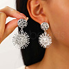 Sun Alloy Dangle Stud Earrings WG3BD20-06-1