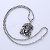 Cool Stainless Steel Old Man Pendant Necklaces for Hip-hop Style Elderly at Bars HC4975-4