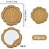 CRASPIRE 100Pcs Adhesive Wax Seal Stickers DIY-CP0009-47B-2