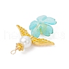 Handmade Glass Seed Beaded Angel Pendants PALLOY-MZ00764-5