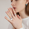 6Pcs 304 Stainless Steel Open Cuff Finger Rings RJEW-UN00009-6