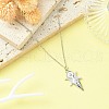 304 Stainless Steel Pendant Necklace for Women NJEW-JN04387-04-2