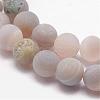 Natural Druzy Geode Agate Bead Strands G-K166-09-10mm-08-3