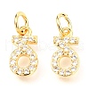 Brass Micro Pave Cubic Zirconia Charms ZIRC-O037-21G-1