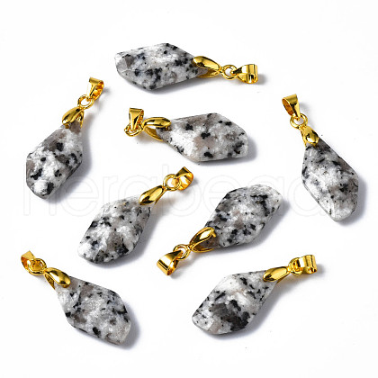 Natural Sesame Jasper Pendants G-Q998-008F-1