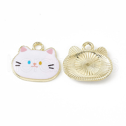 Painted Alloy Pendants PALLOY-P288-02G-07-1