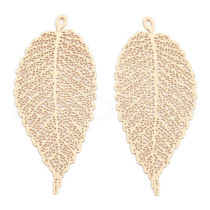 Rack Plating Brass Filigree Big Pendants KKC-T001-55KC-1
