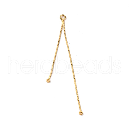 Brass Coreana Chain Tassel Big Pendants KK-G510-06G-1
