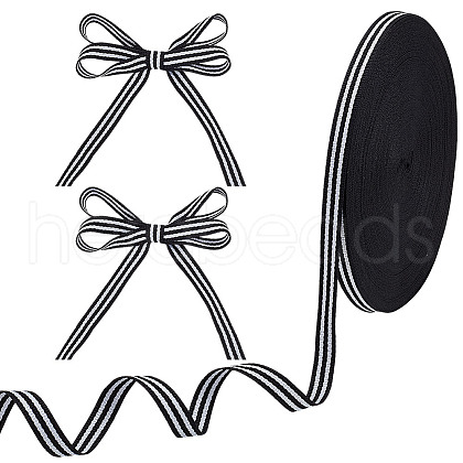 Polyester Stripe Ribbons OCOR-WH0082-267A-1