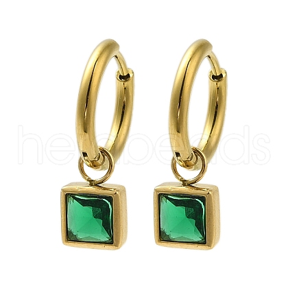 304 Stainless Steel Micro Pave Cubic Zirconia Earrings for Women EJEW-U020-13G-1