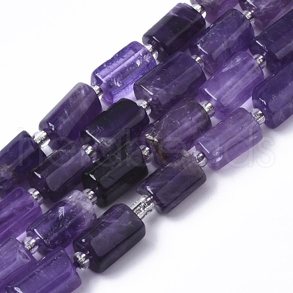 Natural Amethyst Beads Strands X-G-S345-8x11-004-1