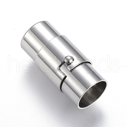 304 Stainless Steel Locking Tube Magnetic Clasps STAS-E147-43P-1