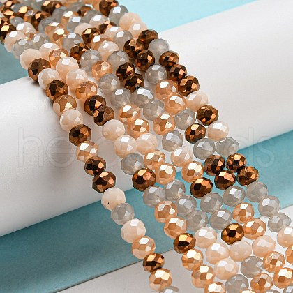 Glass Beads Strands EGLA-A034-M4mm-34-1