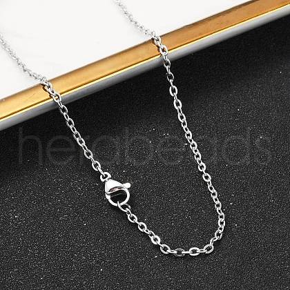 Non-Tarnish 304 Stainless Steel Necklace MAK-K004-09P-1