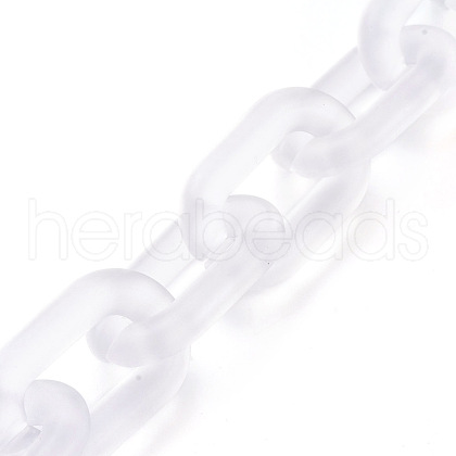 Handmade Transparent Acrylic Cable Chains AJEW-JB00575-08-1