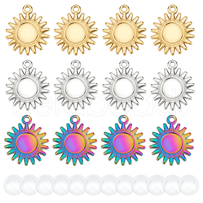Unicraftale DIY Blank Sun Pendant Making Kit DIY-UN0005-08-1