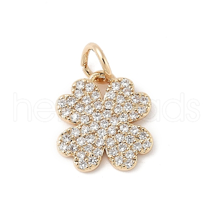 Brass Micro Pave Cubic Zirconia Charms KK-Z107-15G-05-1
