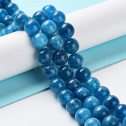 Dyed Natural Malaysia Jade Beads Strands G-G021-02B-10-1