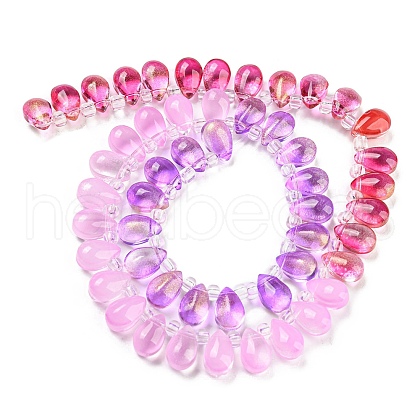Transparent Glass Beads Strands GLAA-B014-01A-1