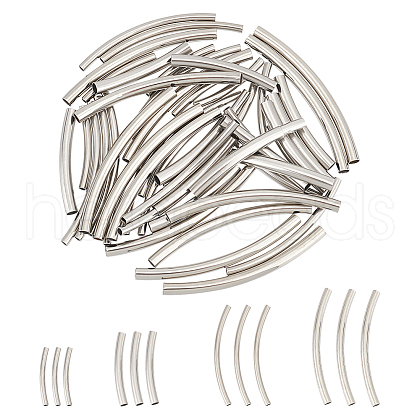 Unicraftale 56Pcs 4 Style 304 Stainless Steel Tube Beads STAS-UN0049-16-1