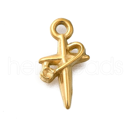 304 Stainless Steel Pendant Rhinestones Setting STAS-C119-20G-1
