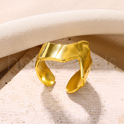 Simple Style 304 Stainless Steel Cuff Rings FS-WG1C3D0-04-1